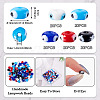 100Pcs 5 Colors Handmade Evil Eye Lampwork Beads Strands LAMP-TA0001-88A-4