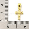 Rack Plating Brass Micro Pave Cubic Zirconia Pendants KK-C074-30G-01-3