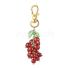 Grape Natural Carnelian Pendant Decorations HJEW-MZ00342-01-2