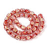Handmade Foil Lampwork Beads Strands FOIL-T008-01D-1