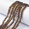 Electroplate Transparent Glass Beads Strands EGLA-A034-T4mm-F01-1