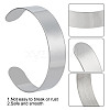 GOMAKERER 10Pcs 304 Stainless Steel Open Cuff Bangles BJEW-GO0001-02B-3