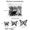 Halloween Butterfly 12Pcs PVC Adhesive Waterproof Stickers Self-Adhesive Stickers PW-WGF2E7F-03-1