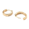 Brass Cubic Zirconia Hoop Earrings EJEW-D078-20KCG-2