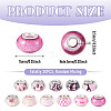 30Pcs Printed Transparent Resin European Beads RESI-TADJ0001-03C-3