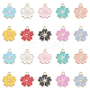 20Pcs 10 Colors Alloy Enamel Pendants ENAM-YW0002-12-1