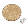 Round Polymer Clay Crystal Rhinestone Connector Charms PALLOY-JF04455-2