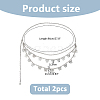 2Pcs Iron Twisted Chain Butterfly Tassel Waist Chains for Women AJEW-HS0001-14-2
