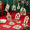 42Pcs Christmas Wood House Pendant Decorations DIY-PH00035-58-4