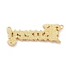 Real 18K Gold Plated Brass Enamel Links Connectors KK-G402-29G-4
