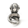 316 Stainless Steel Snake Finger Ring RJEW-C030-05C-AS-2