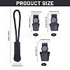 36 Sets 3 Styles Detachable Plastic & Metal Zipper Slider Puller FIND-CA0009-86-2