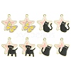 8Pcs 4 Styles Alloy Enamel Pendants FIND-FS0001-91-1