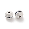 Brass Micro Pave Cubic Zirconia Beads KK-C071-08S-02-2