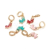 Brass Enamel European Dangle Charms MPDL-P005-33G-1