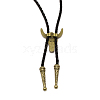 Ox-head Lariat Necklace for Men Women NJEW-WH0011-04AB-3