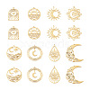 16Pcs 8 Style 201 Stainless Steel Pendants STAS-TA0004-80-2