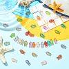 45Pcs 9 Colors Electroplate Transparent Glass Beads EGLA-YW0005-62-4