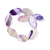 Natural Purple Banded Agate Beads Strands G-C141-A01-01-3