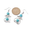 5 Pairs 5 Styles Natural & Synthetic Mixed Gemstone Round Beaded Dangle Earrings EJEW-JE05550-S-3