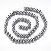 Electroplate Magnetic Synthetic Hematite Bead Strands G-A165A-4mm-04-2