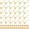 60Pcs 2 Styles Brass Stud Earring Findings KK-CA0001-35G-1