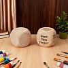 Schima Wood Blank Dice WOOD-WH0124-154D-4