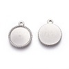 Tarnish Resistant 304 Stainless Steel Pendant Cabochon Settings STAS-P231-33P-2