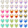 72Pcs 9 Colors UV Plating Rainbow Iridescent Acrylic Beads OACR-TA0001-48-10