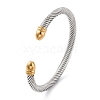 304 Stainless Steel Cuff Bangles BJEW-P310-09GP-4