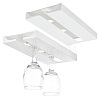 2Pcs Under Cabinet Mount Acrylic Stemware Organizer Holder ODIS-WH0030-19-1