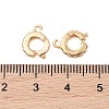 Brass Micro Pave Clear Cubic Zirconia Spring Ring Clasps KK-B100-001G-3