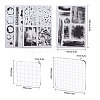 Globleland 4 Sheets 4 Styles PVC Plastic Stamps DIY-GL0005-01-6