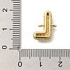 Brass Micro Pave Cubic Zirconia Letter Links KK-I717-04L-3