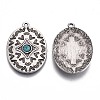 Tibetan Style Alloy Pendants PALLOY-R113-16TAS-NR-2