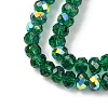 Electroplate Transparent Glass Beads Strands EGLA-A046-01A-18-2