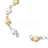 304 Stainless Steel Heart Link Chain Bracelet Makings for Women AJEW-JB01340-03-2