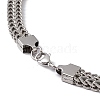 304 Stainless Steel Snake Chain Necklace with Lobster Claw Clasps for Men Women STAS-K249-04A-P-3