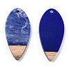 Opaque Resin & Walnut Wood Pendants RESI-T035-27-B01-1