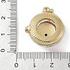 Brass Micro Pave Cubic Zirconia with Glass Pendents KK-Q815-04G-3