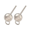 Non-Tarnish 304 Stainless Steel Stud Earring Findings LS-STAS-O004-10C-P-1