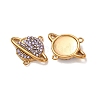 304 Stainless Steel Rhinestone Connector Charms STAS-L318-22G-3