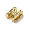 Brass Micro Pave Cubic Zirconia Beads KK-H487-25G-14-2