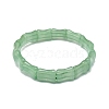 Natural Green Aventurine Rectangle Beaded Stretch Bracelet BJEW-E379-05D-2