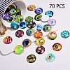 70Pcs Flatback Glass Cabochons for DIY Projects GGLA-SZ0001-33C-5