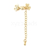 Brass Curb Chain Extenders with Micro Pave Cubic Zirconia KK-I705-17G-2