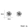 Elegant S999 Fine Silver Stud Earrings WZ3330-4