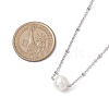 Round Natural Cultured Freshwater Pearl Pendant Necklaces NJEW-JN04965-3