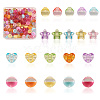 200Pcs 4 Style 1-Hole Transparent Acrylic Buttons TACR-PJ0001-04-2