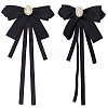 2Pcs Polyester Bowknot Pins JEWB-CN0001-11-7